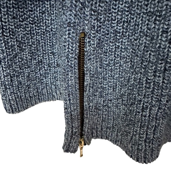Talbots Health Blue Long Sleeve Sweater, Zipper Sides, Medium - Picture 5 of 8